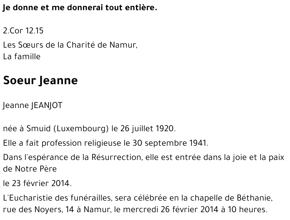 Jeanne JEANJOT