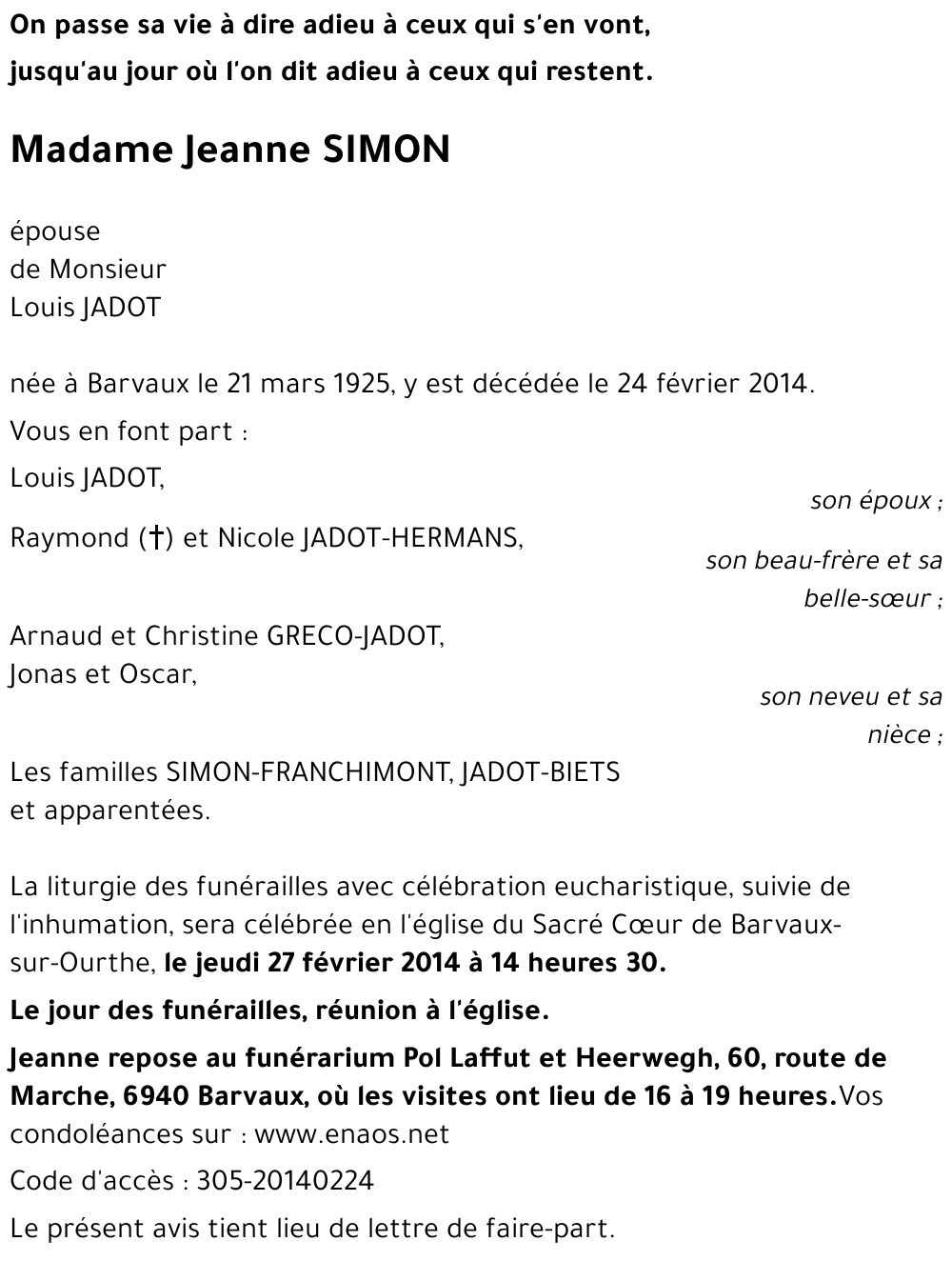 Jeanne SIMON