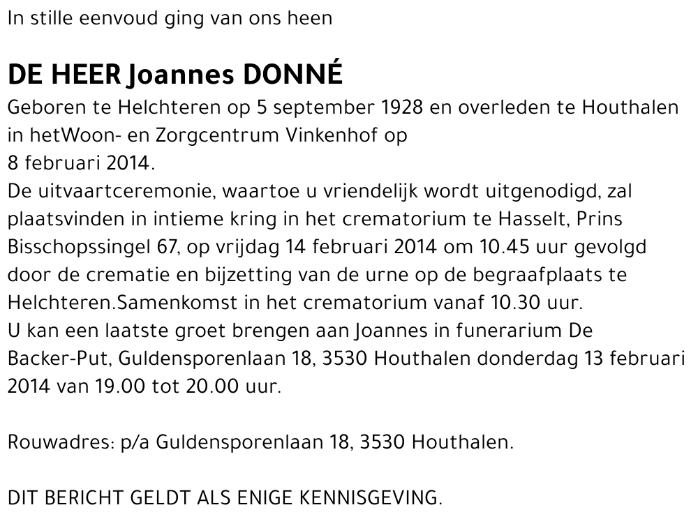 Joannes DONNÉ