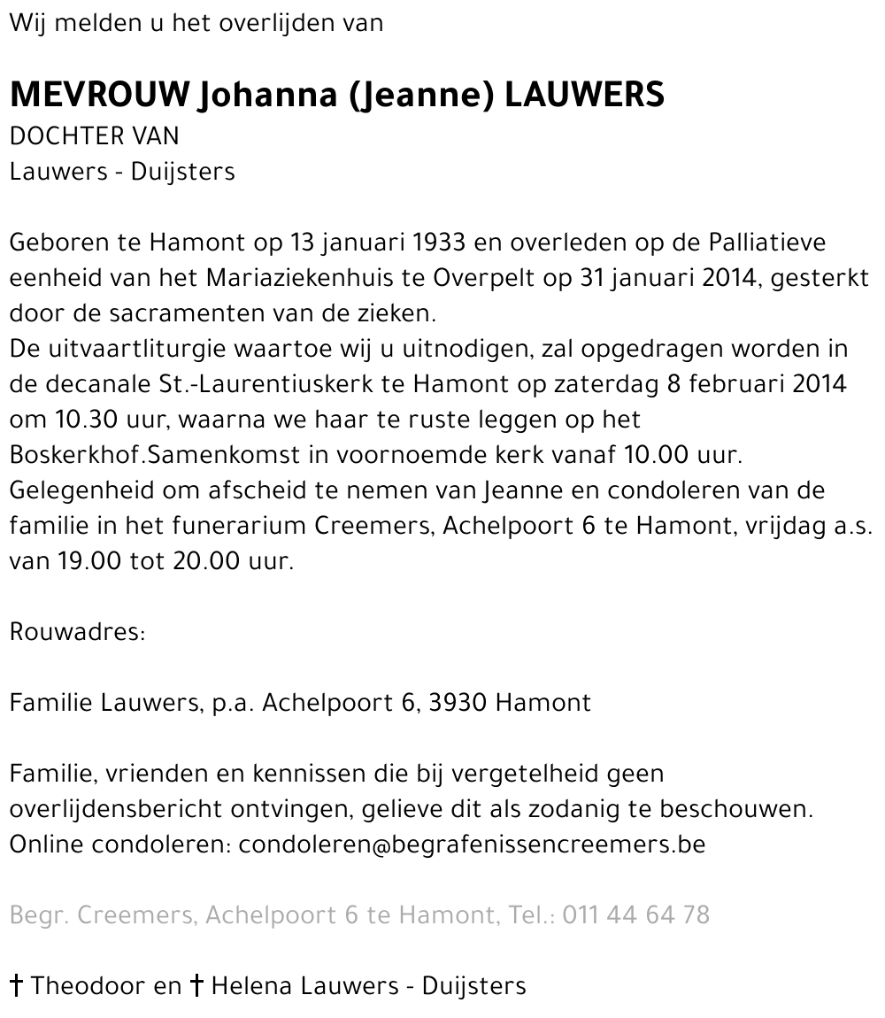 Johanna Lauwers