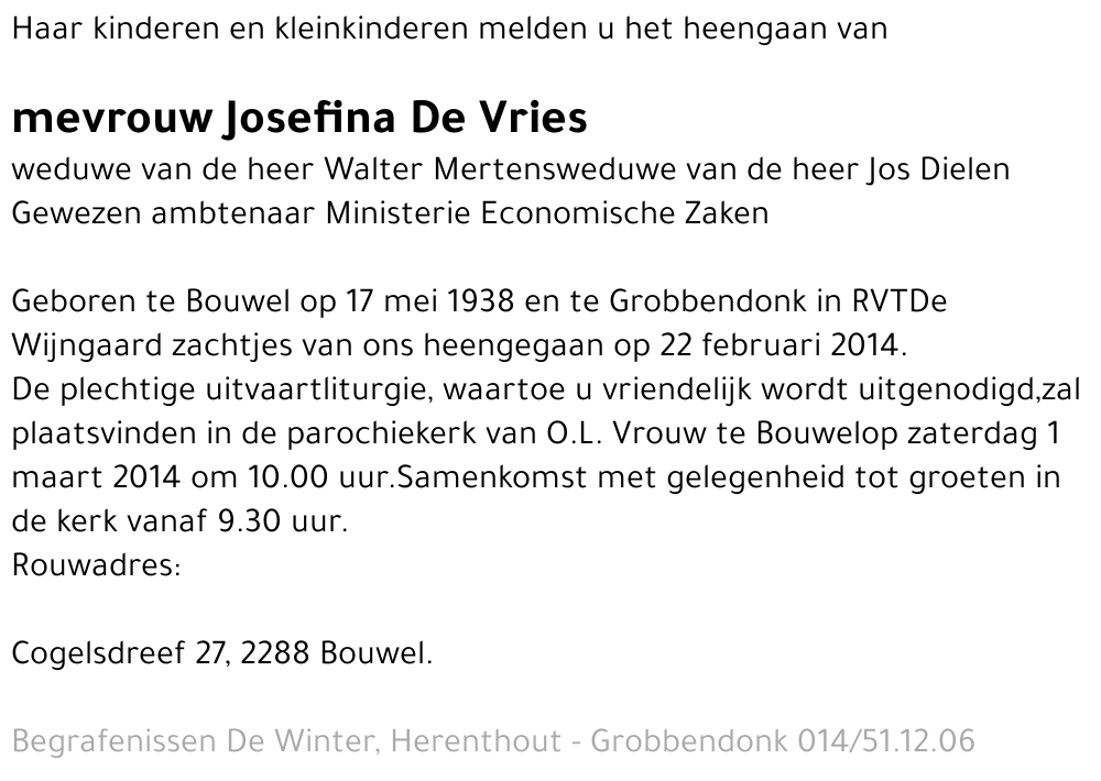 Josefina De Vries