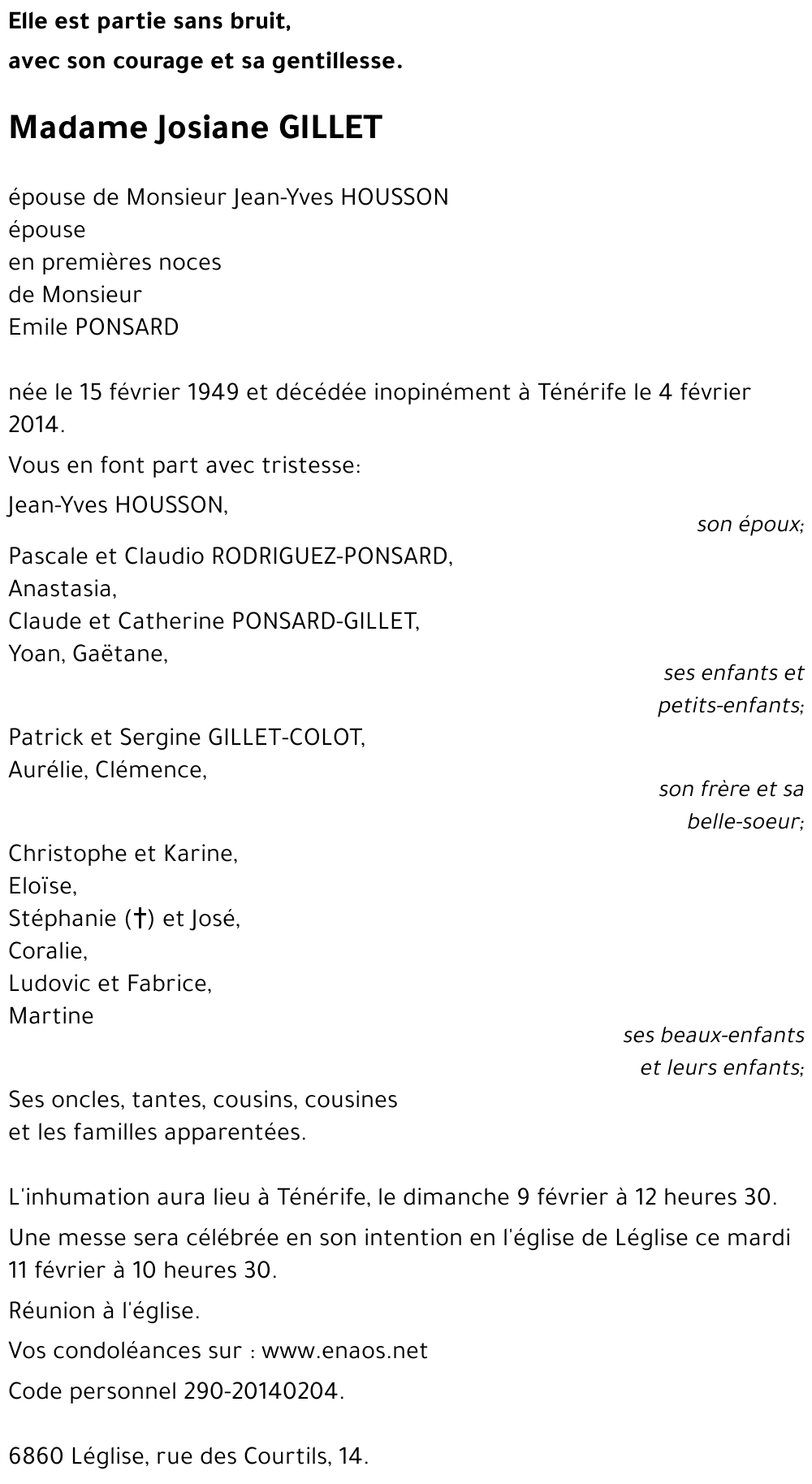 Josiane GILLET