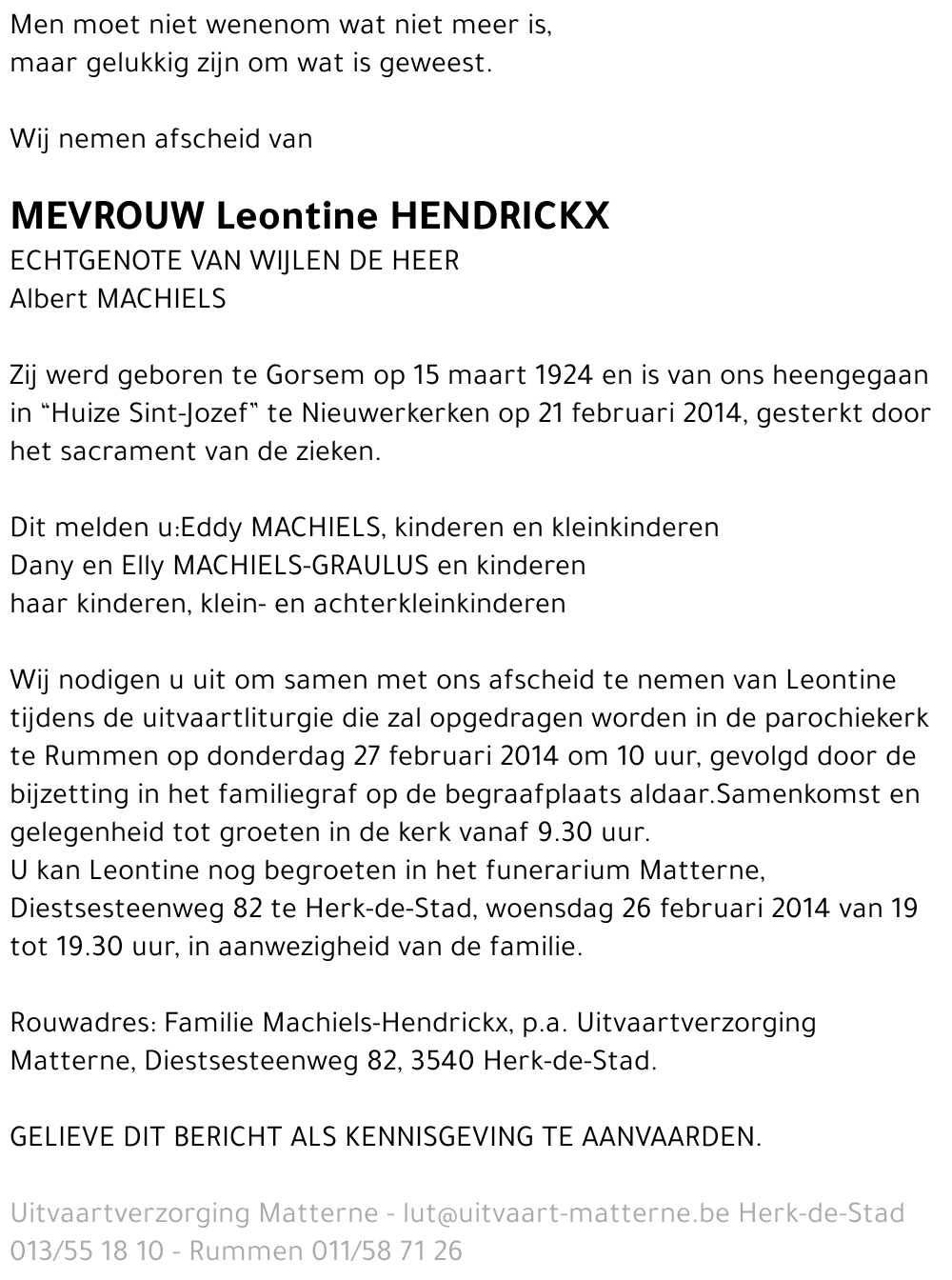 Leontine Hendrickx