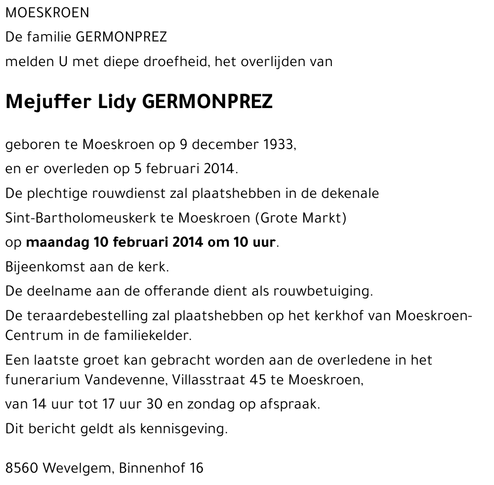 Lidy GERMONPREZ