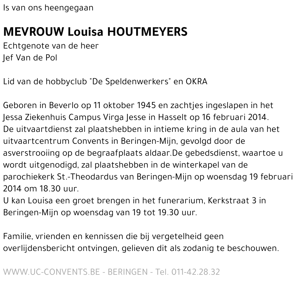 Louisa Houtmeyers