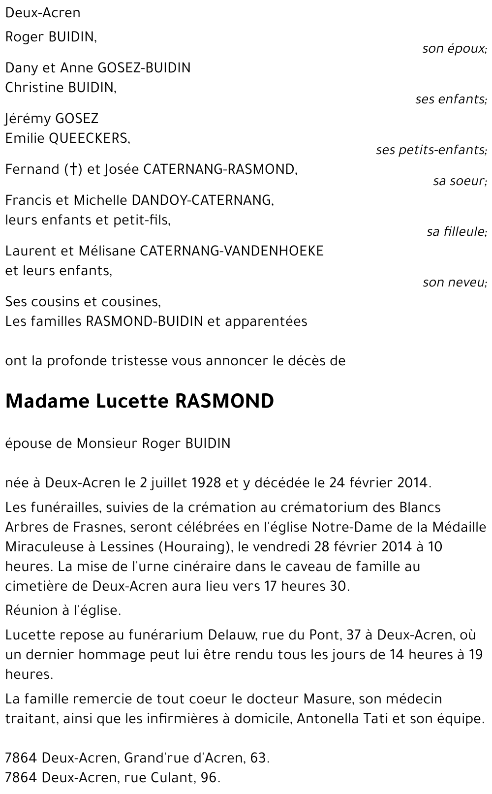 Lucette RASMOND