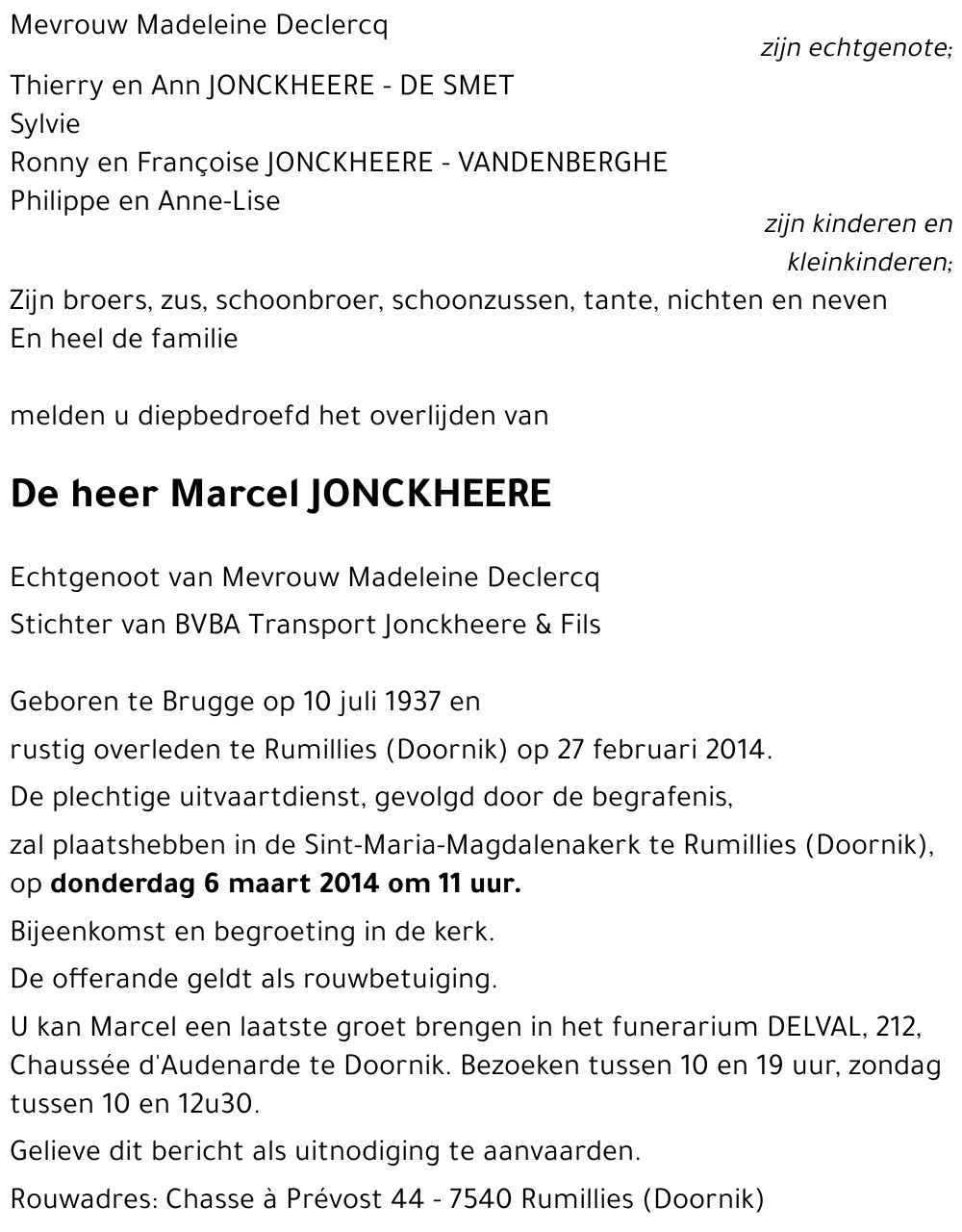 Marcel JONCKHEERE