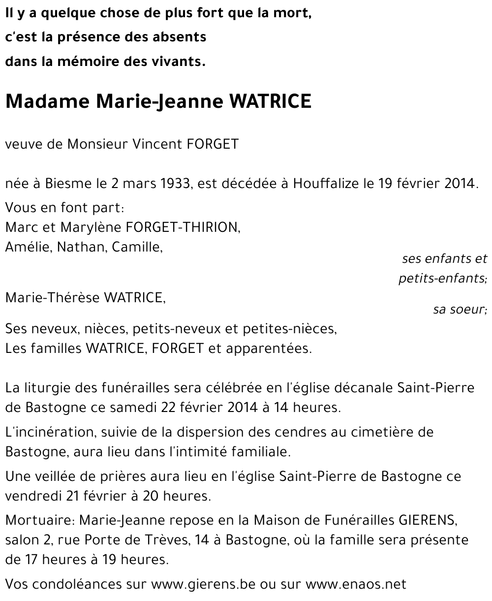 Marie-Jeanne WATRICE