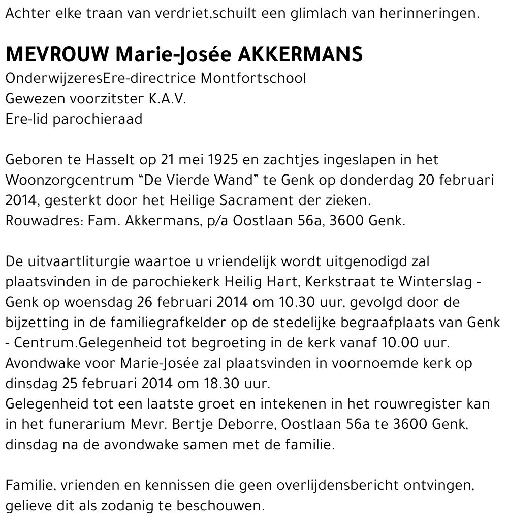 Marie-Josée AKKERMANS
