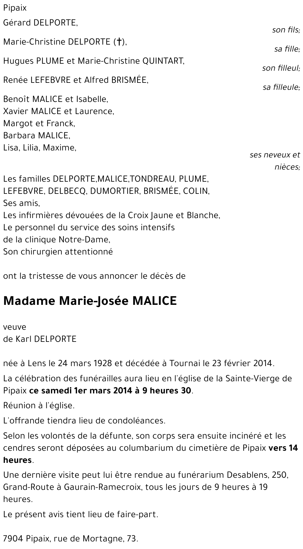 Marie-Josée MALICE