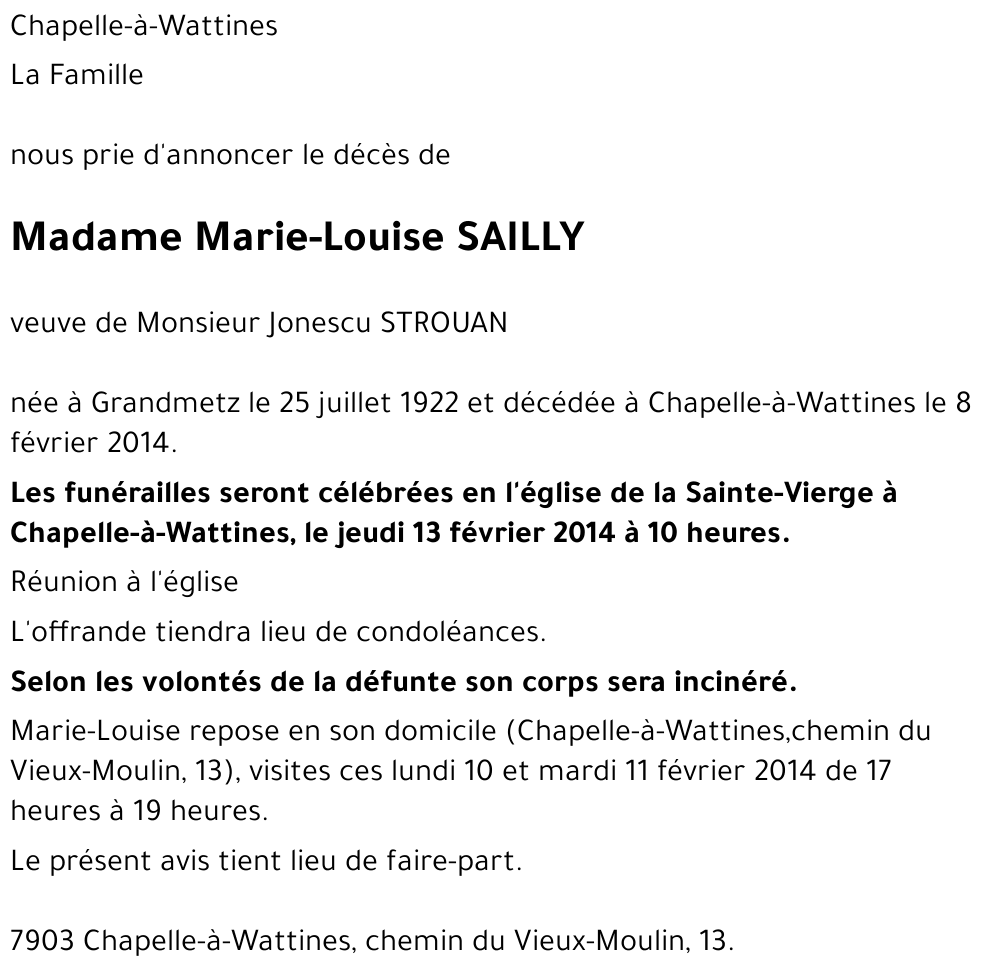 Marie-Louise Sailly