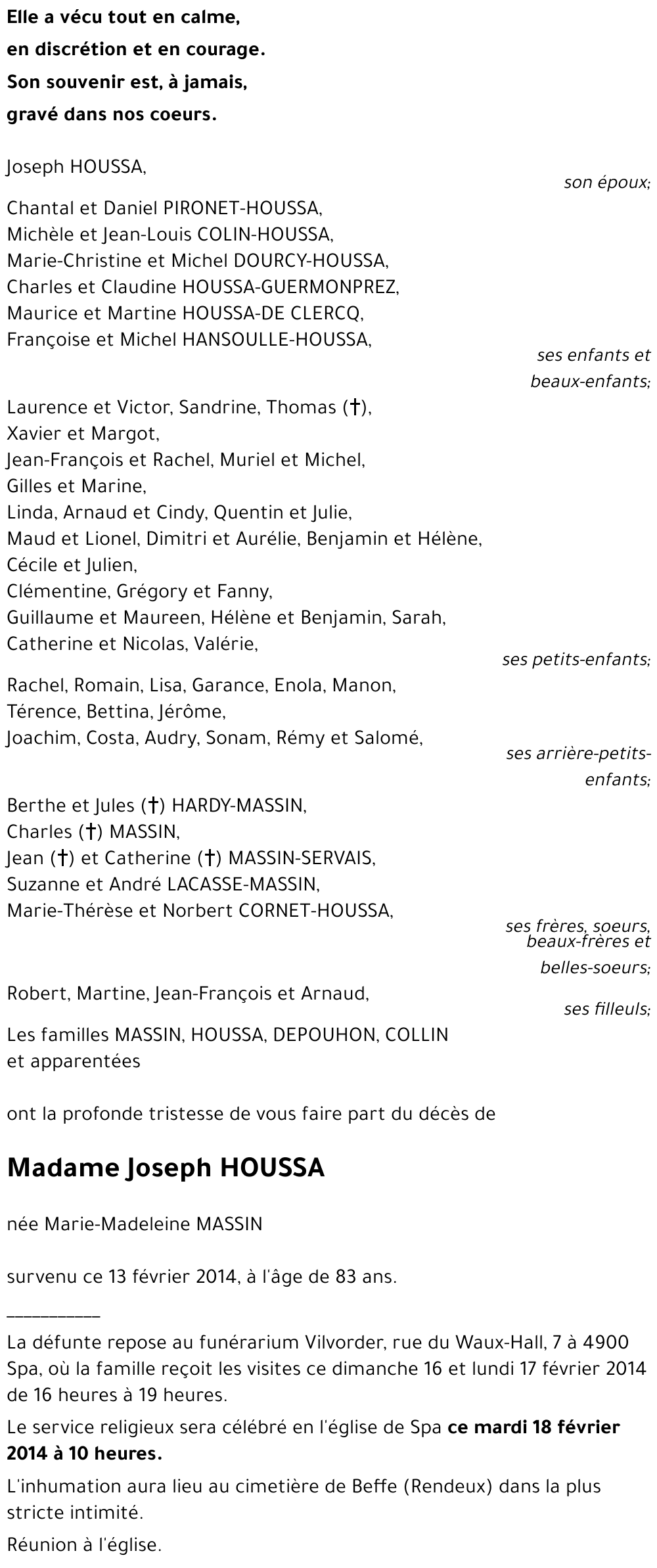 Marie-Madeleine MASSIN