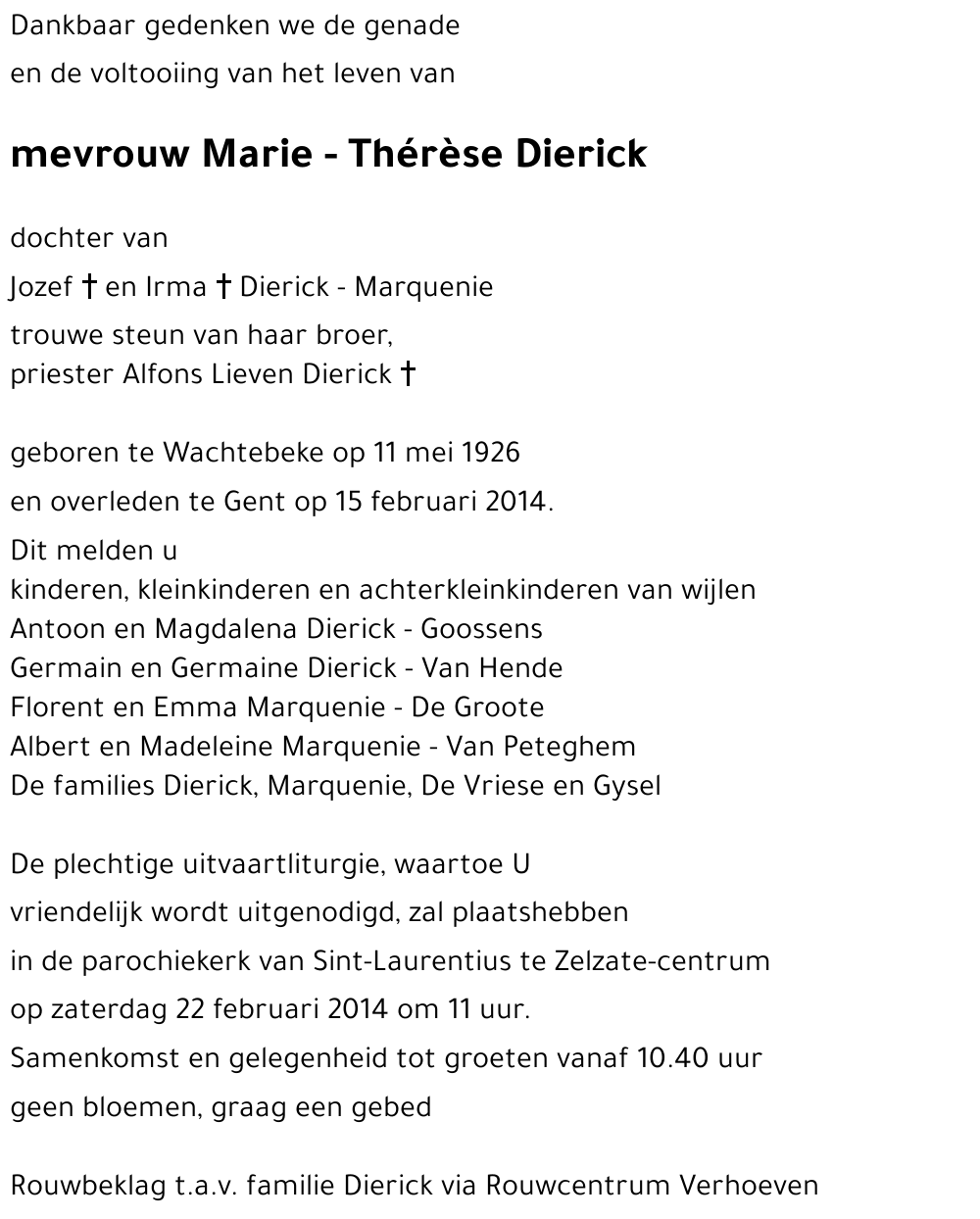 Marie - Thérèse Dierick