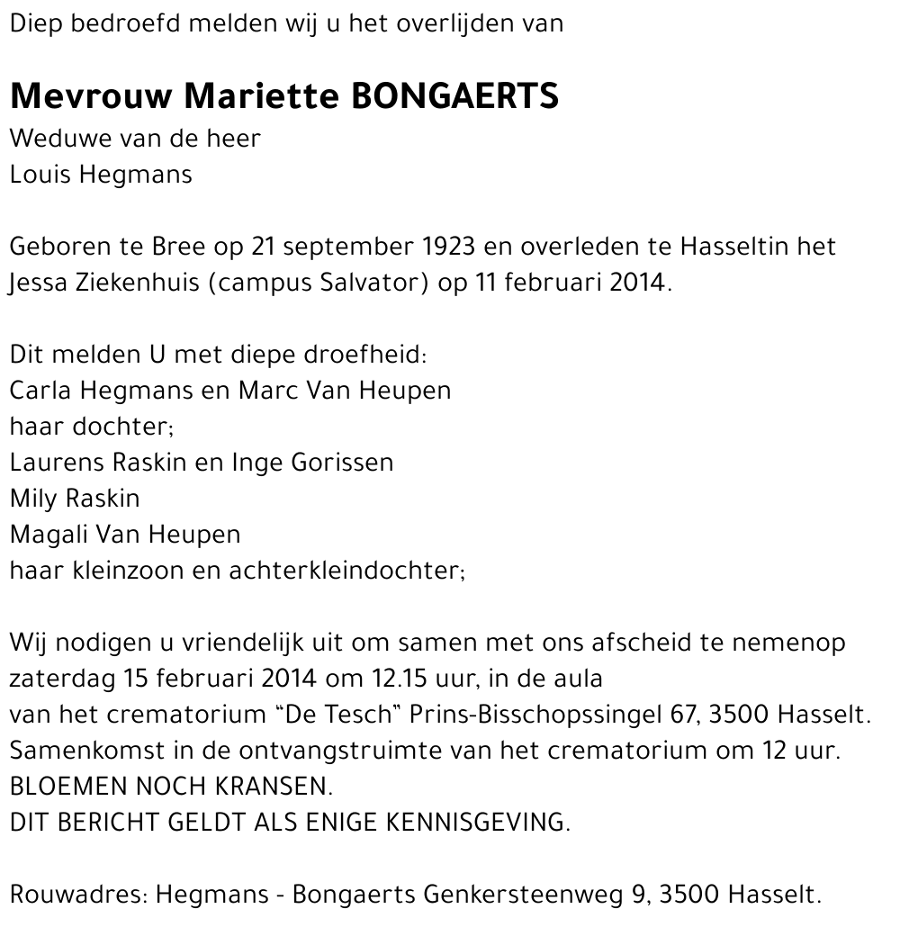Mariette Bongaerts