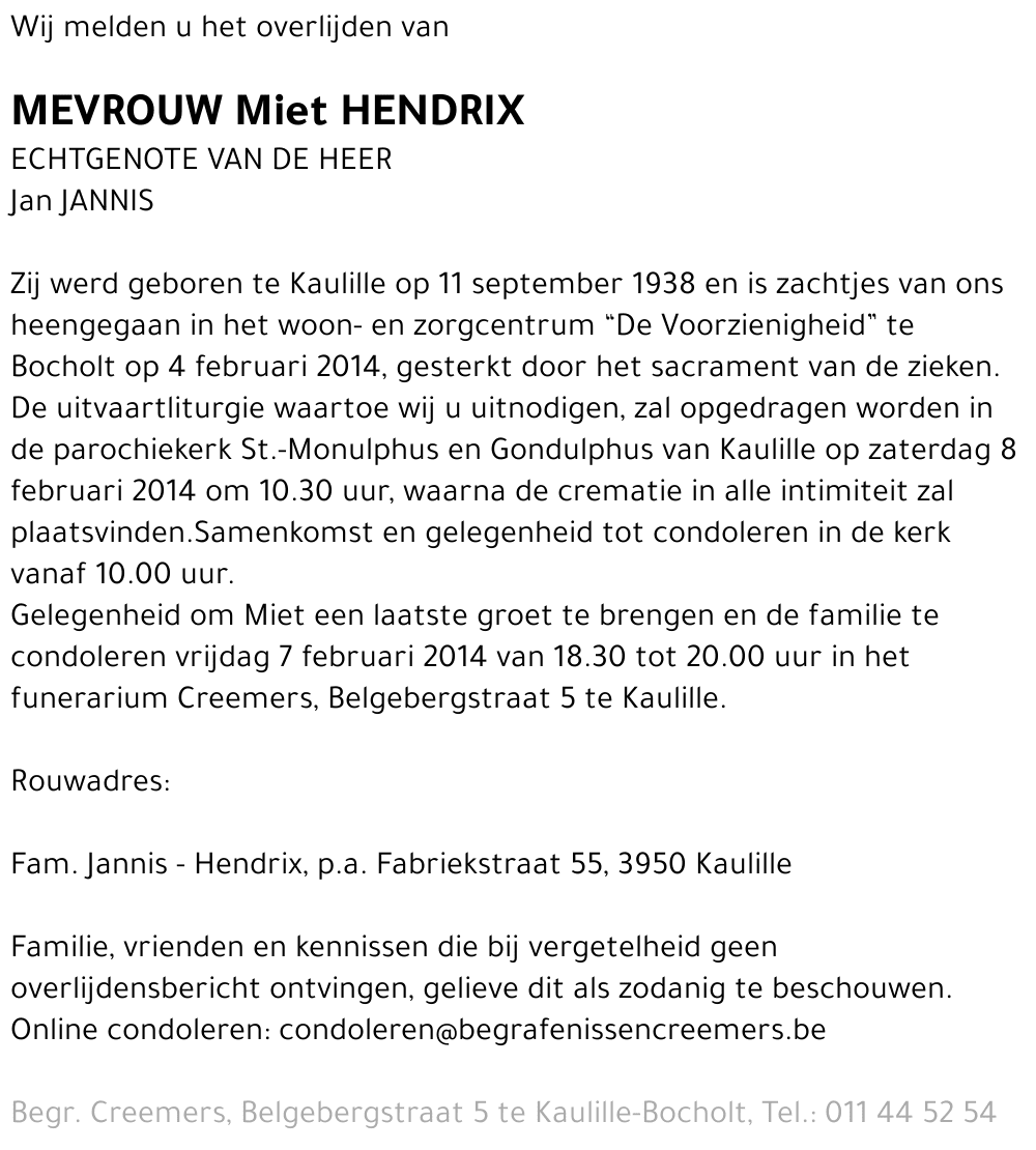 Miet Hendrix