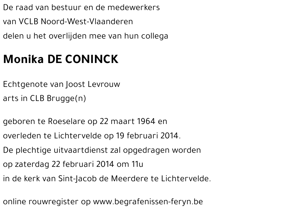 Monika DE CONINCK
