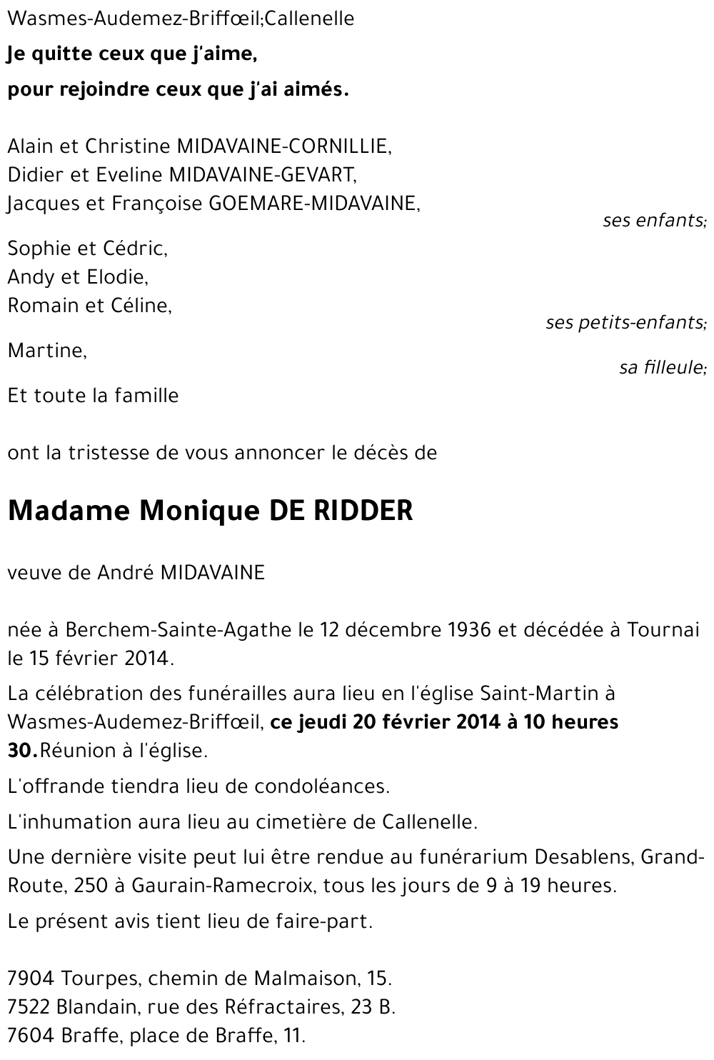 Monique DE RIDDER