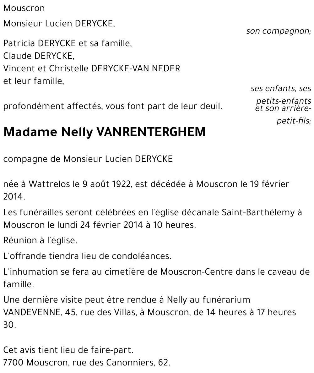 Nelly VANRENTERGHEM