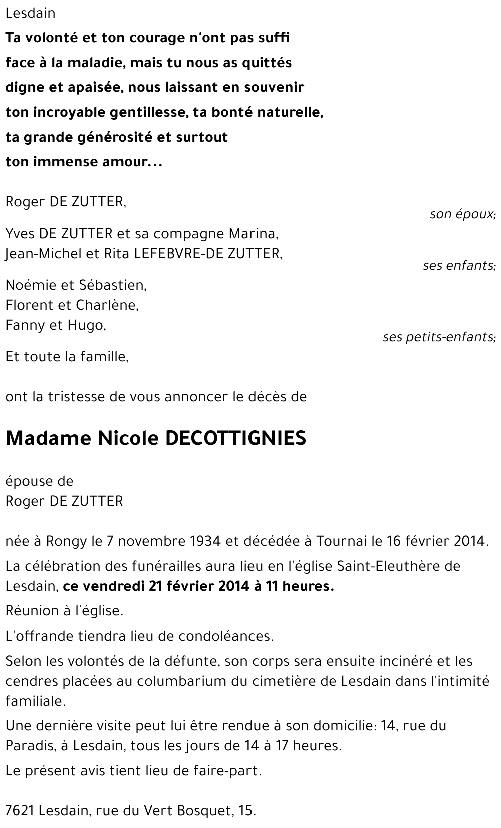 Nicole DECOTTIGNIES