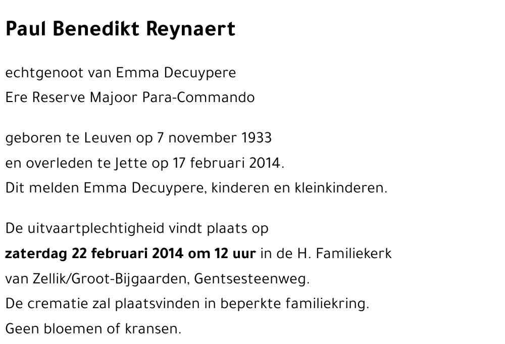 Paul Benedikt Reynaert