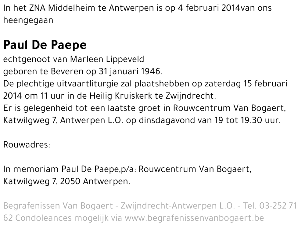 Paul De Paepe