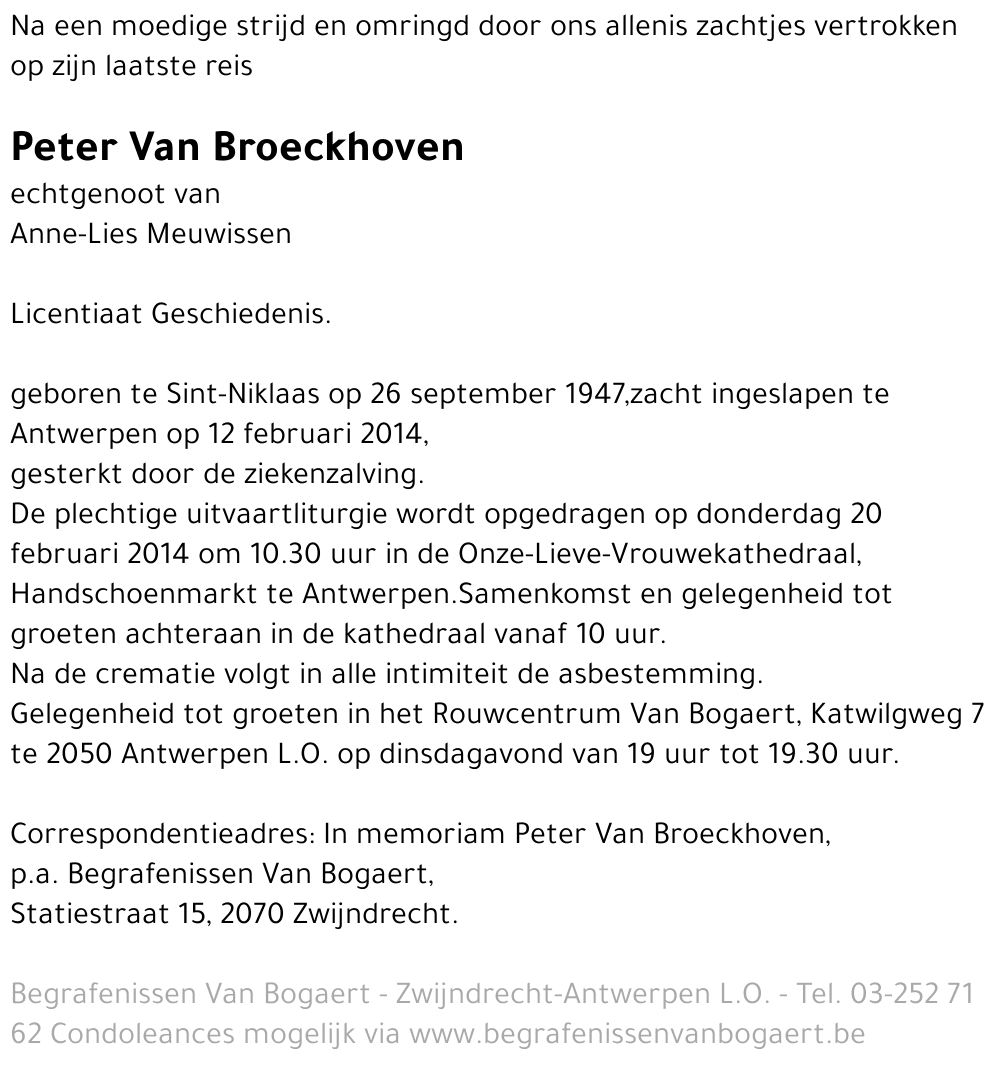 Peter Van Broeckhoven