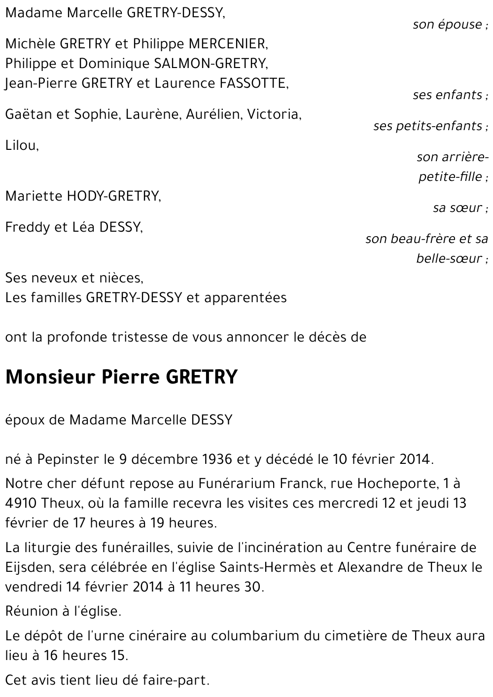 Pierre GRETRY