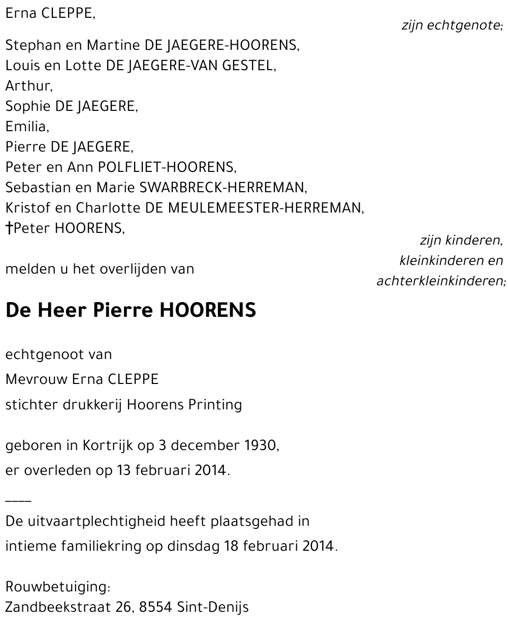 Pierre HOORENS