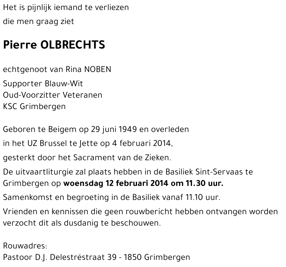 Pierre OLBRECHTS