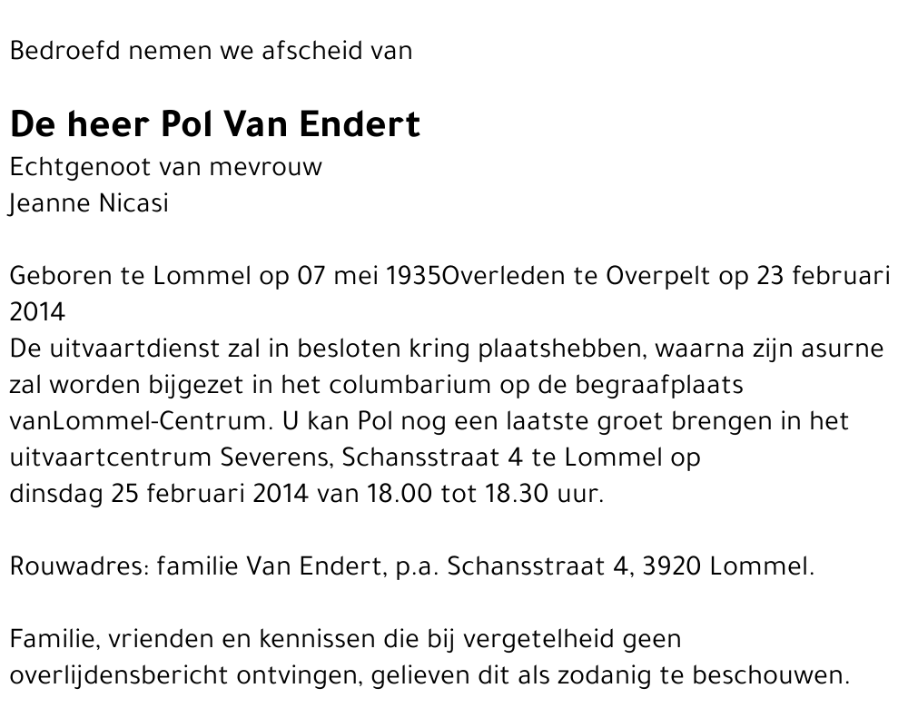 Pol Van Endert