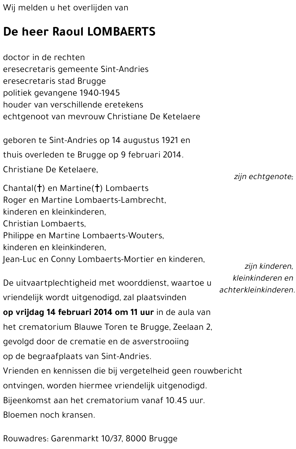 Raoul LOMBAERTS