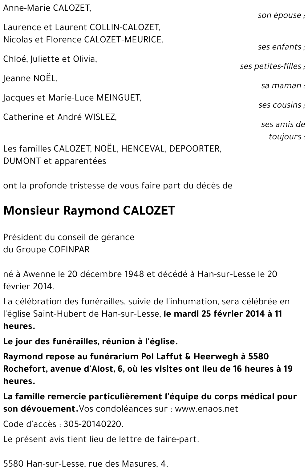 Raymond CALOZET