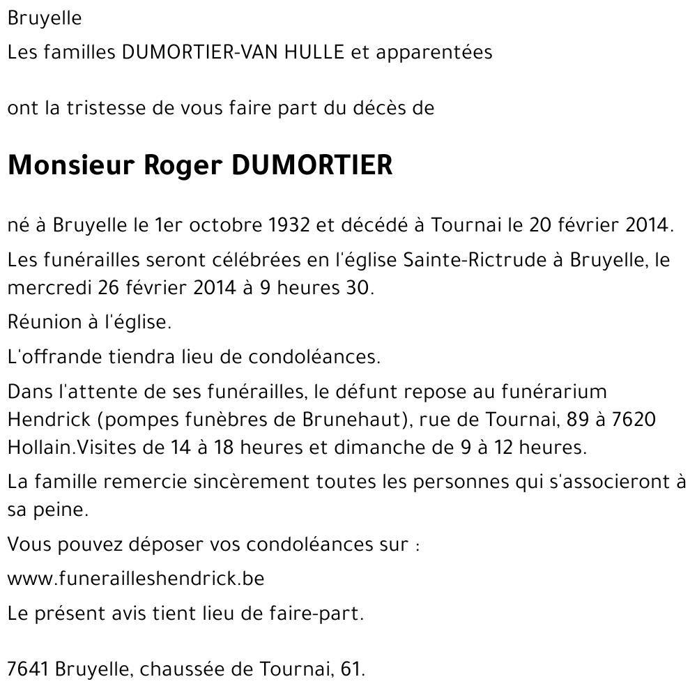 Roger DUMORTIER