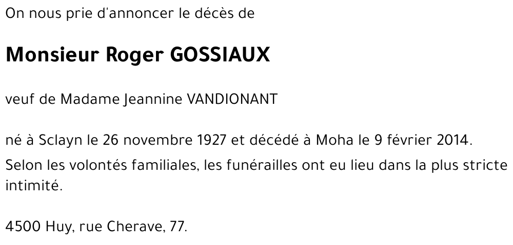 Roger GOSSIAUX