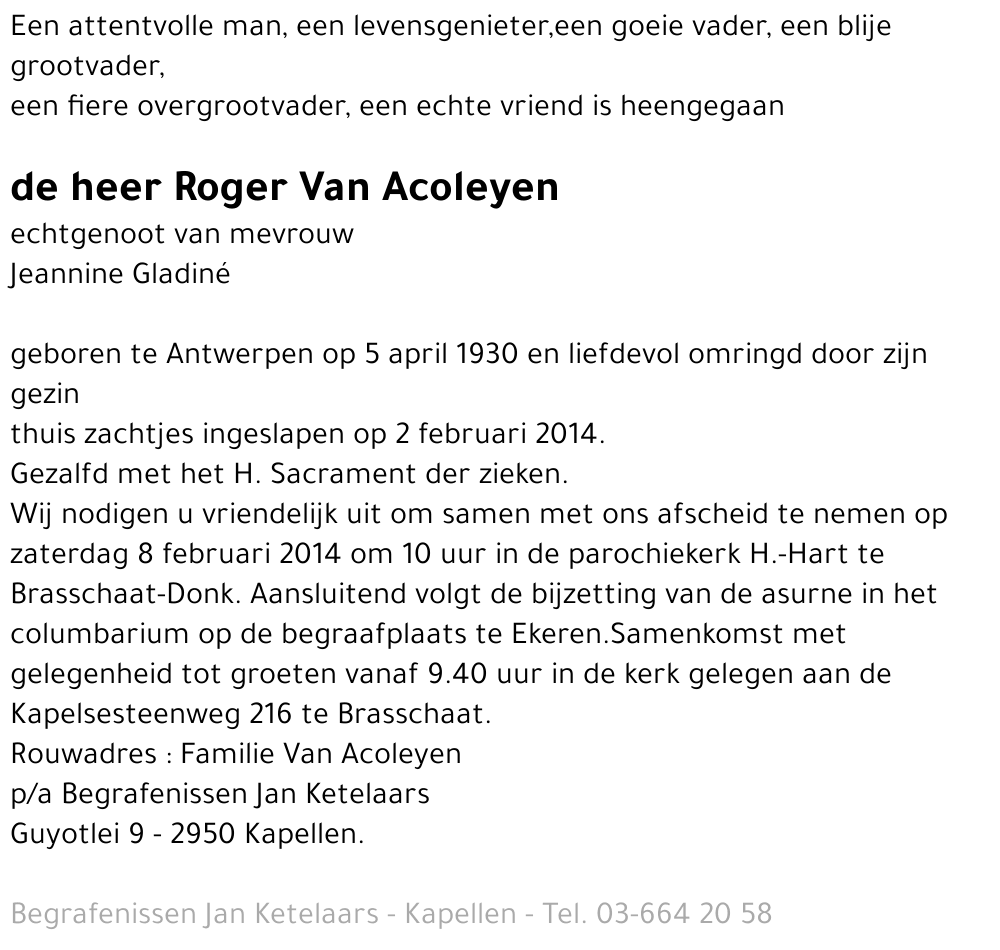 Roger Van Acoleyen