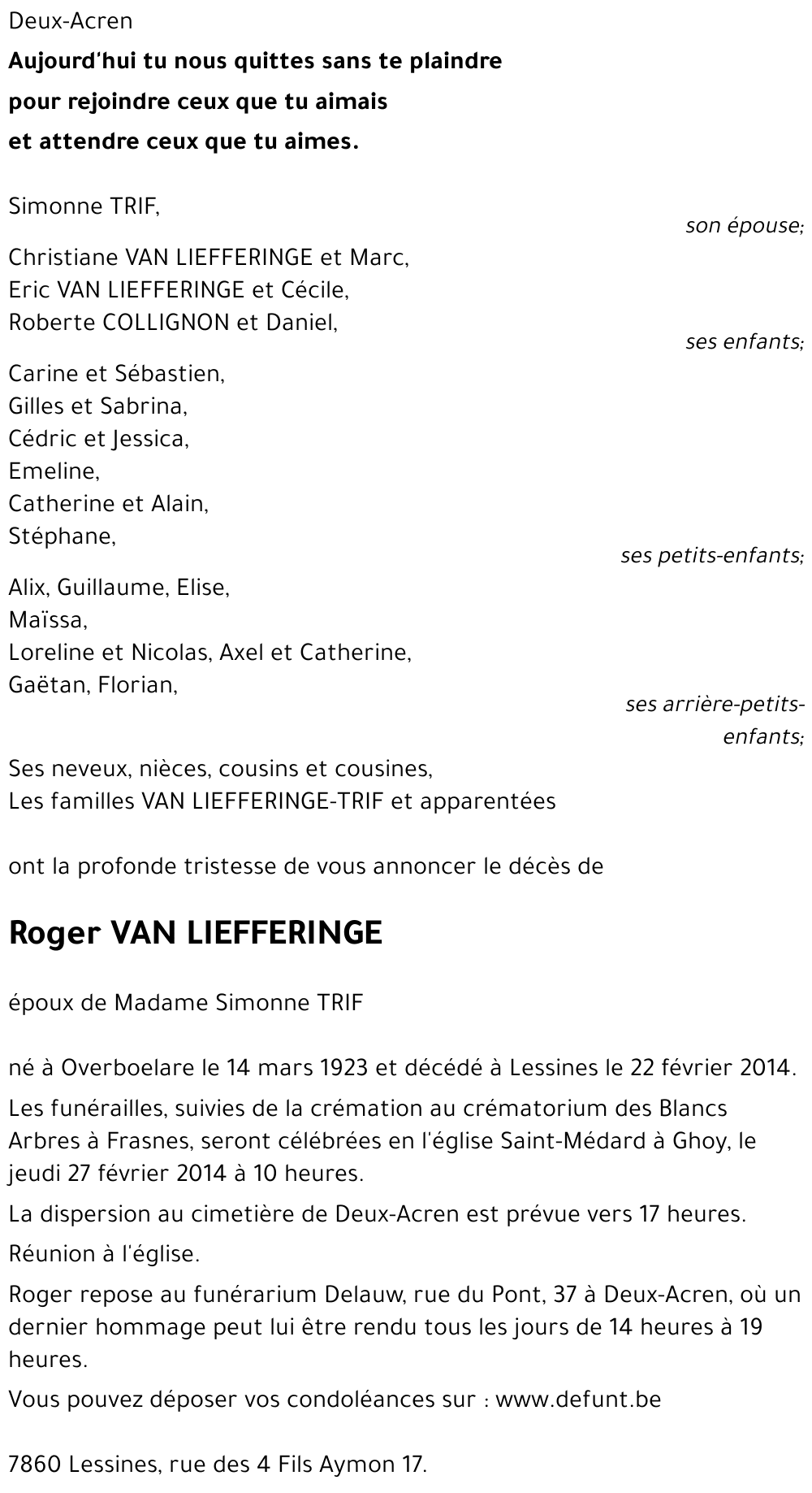 Roger VAN LIEFFERINGE