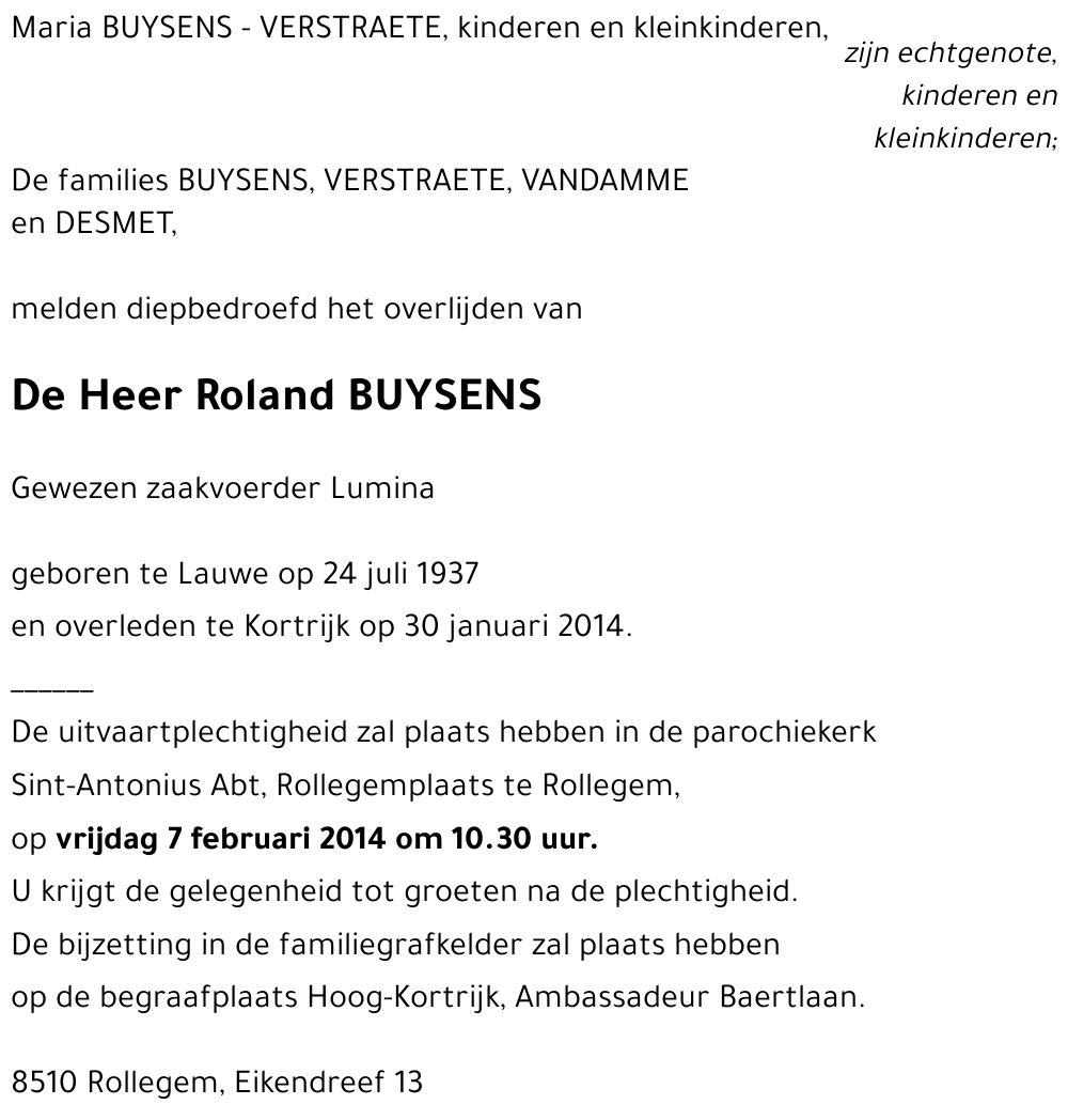 Roland BUYSENS