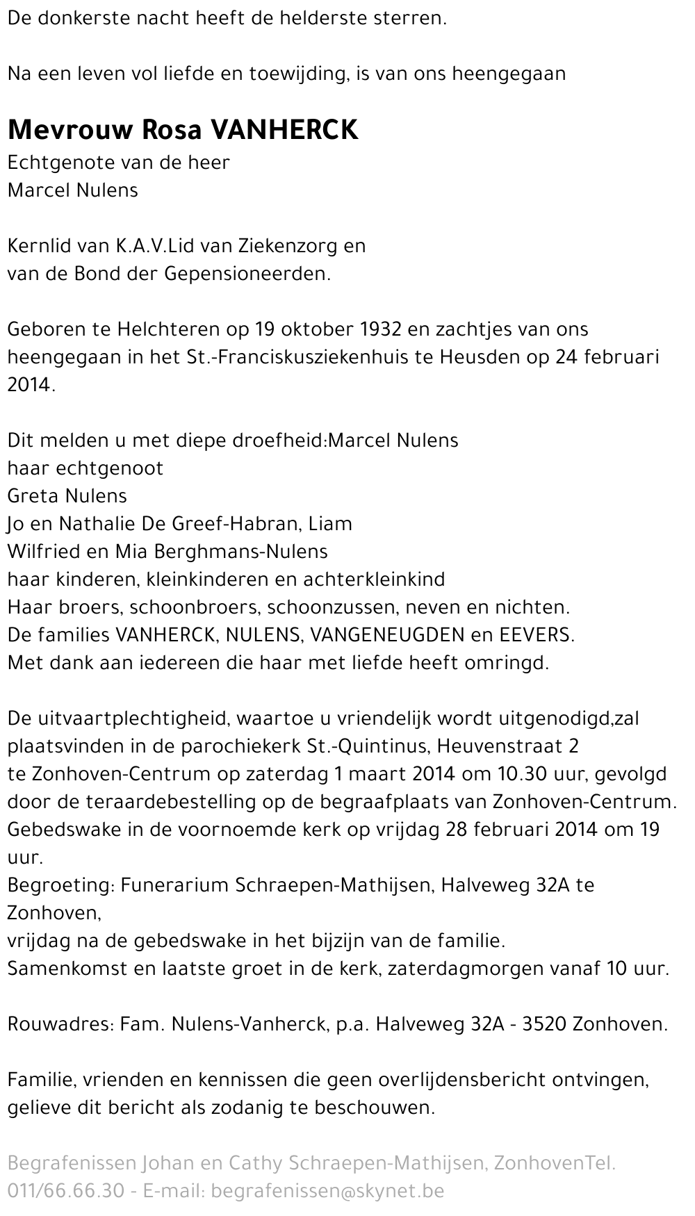 Rosa Vanherck