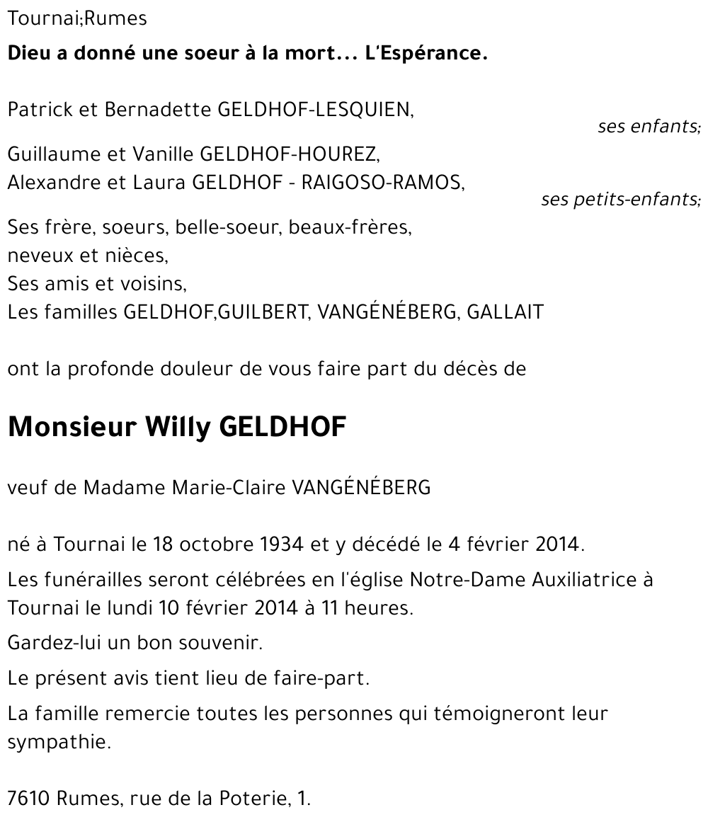 Willy GELDHOF