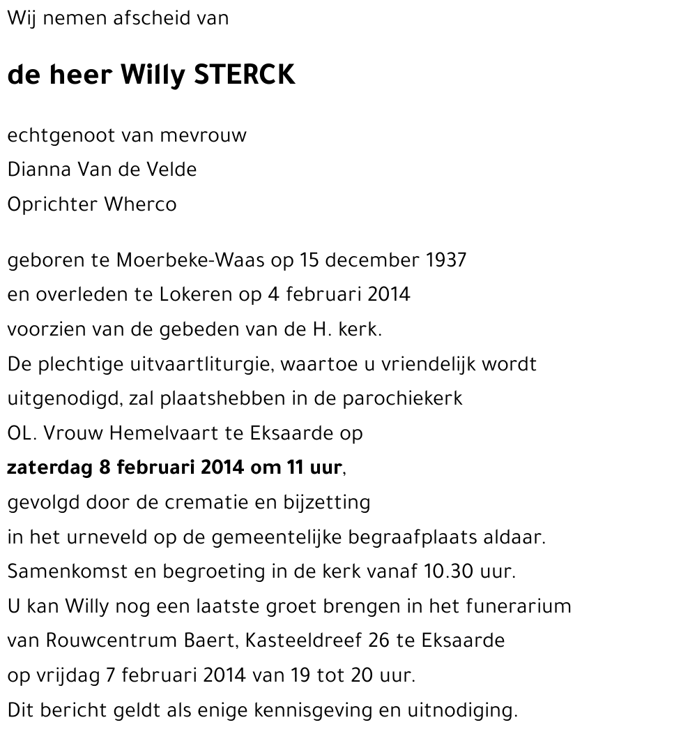 Willy STERCK