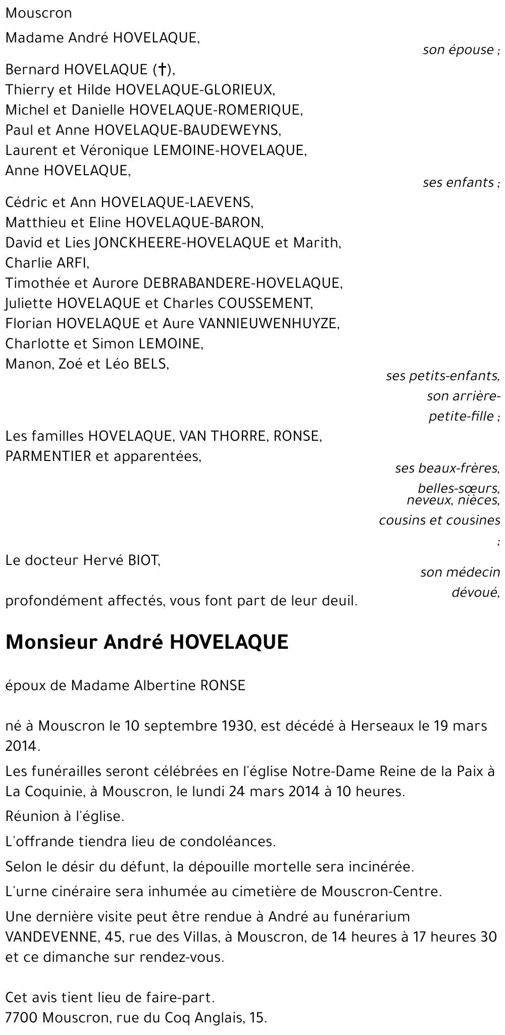 André HOVELAQUE