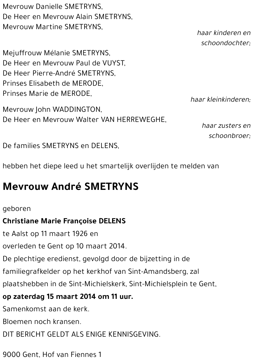 André SMETRYNS