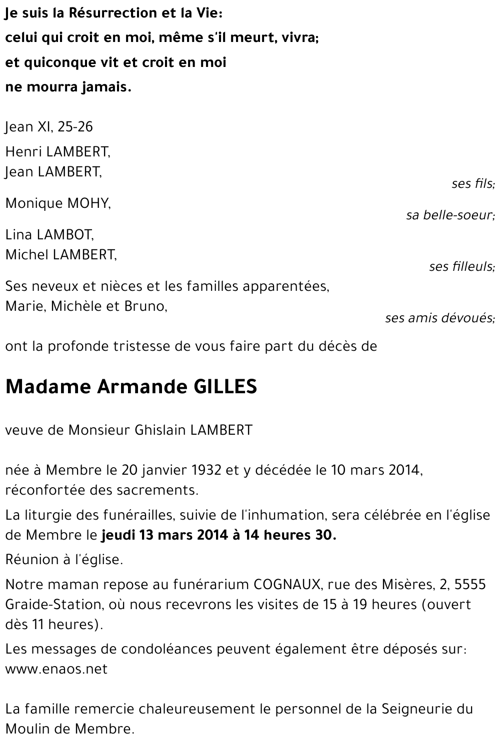 Armande GILLES