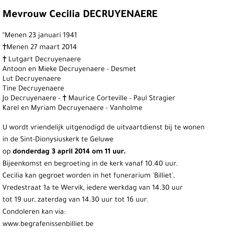 Cecilia DECRUYENAERE