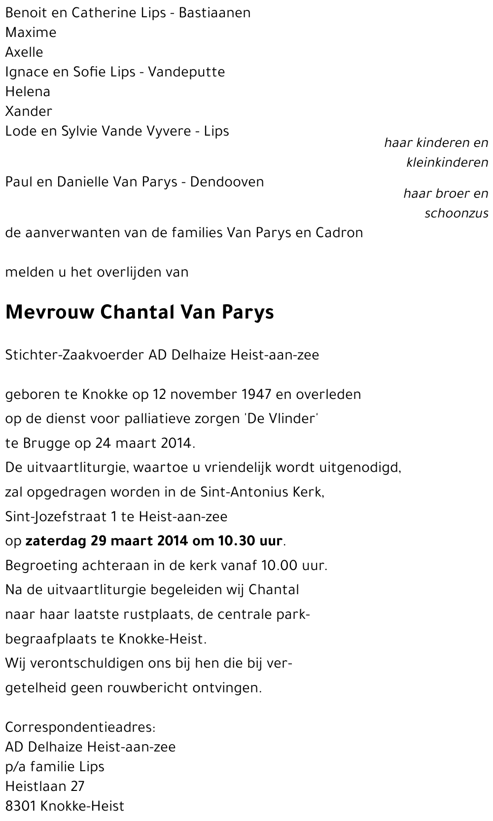 Chantal Van Parys