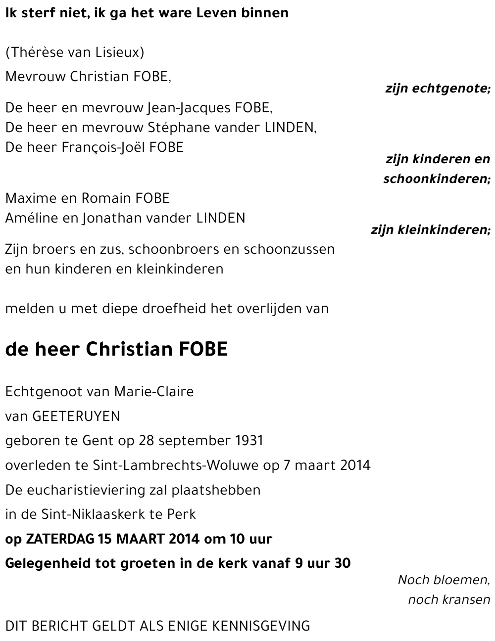 Christian FOBE