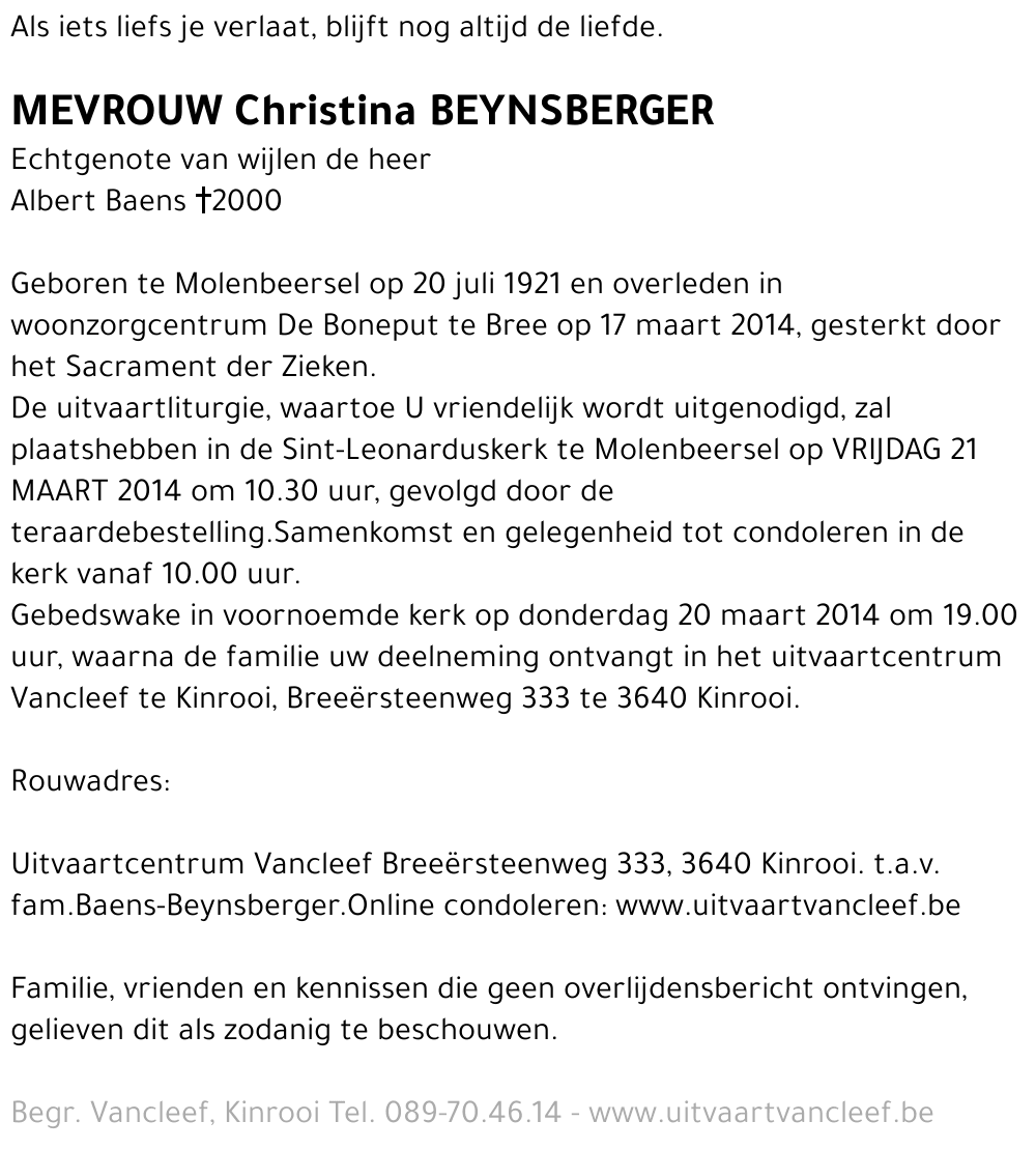 Christina Beynsberger