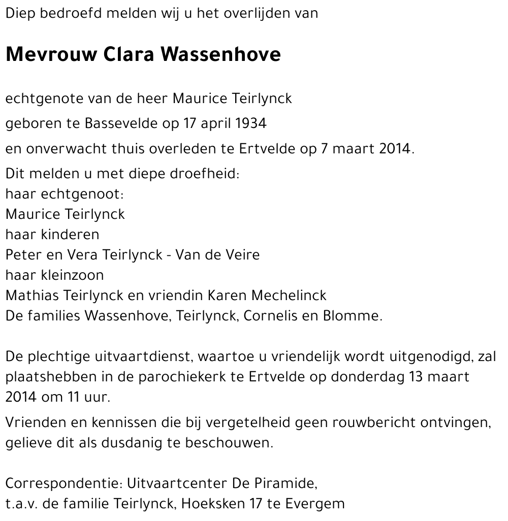 Clara Wassenhove