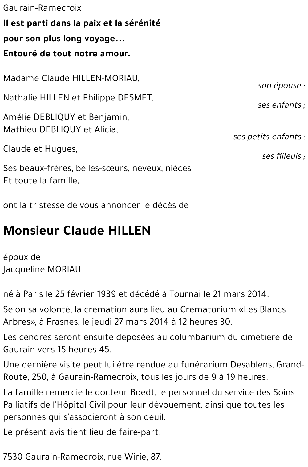 Claude HILLEN