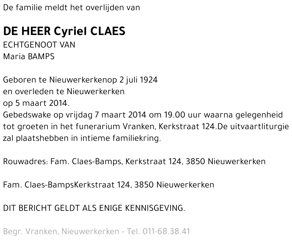 Cyriel Claes